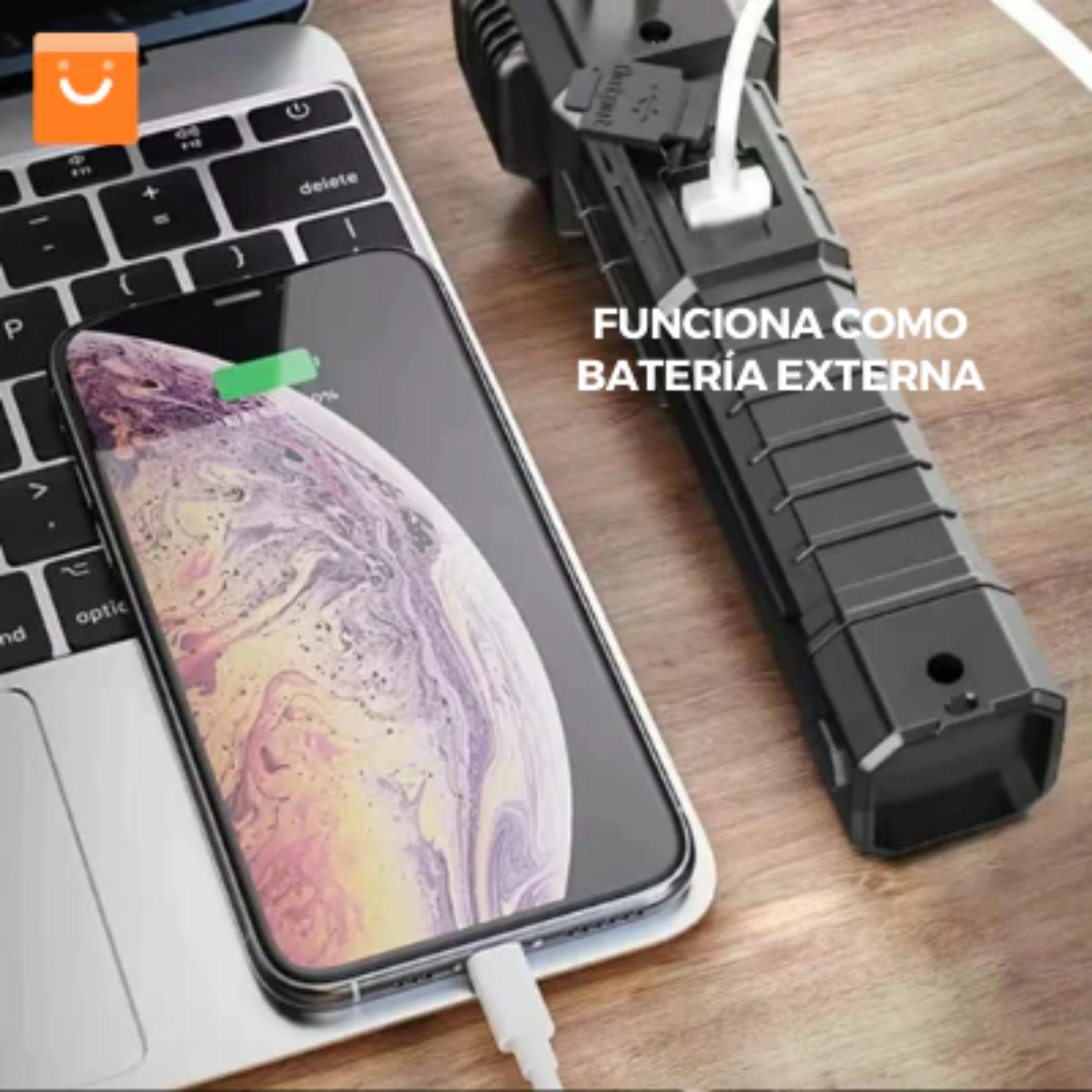 Linterna Con Martillo De Seguridad Y Aut - Imagen 2